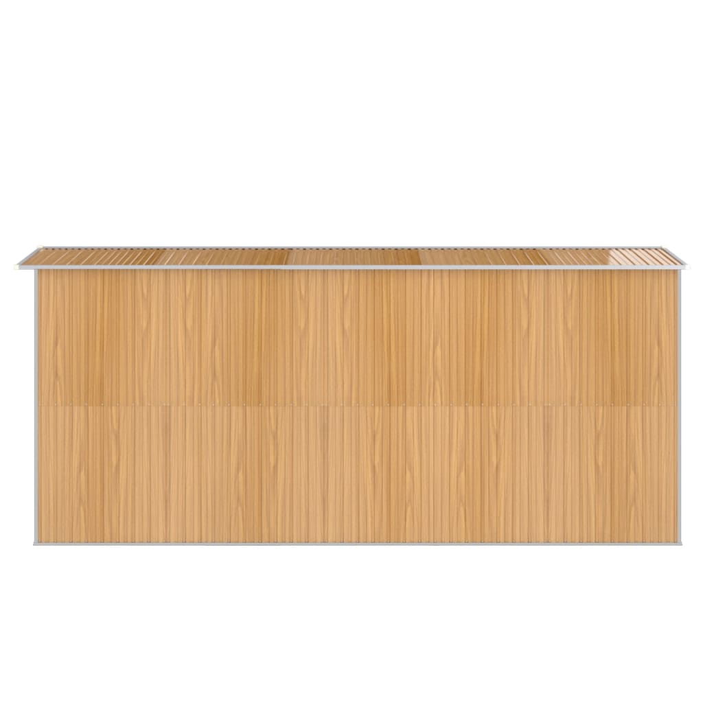 Puutarhavaja vaaleanruskea 192x440x223 cm galvanoitu teräs - Sisustajankoti.fi