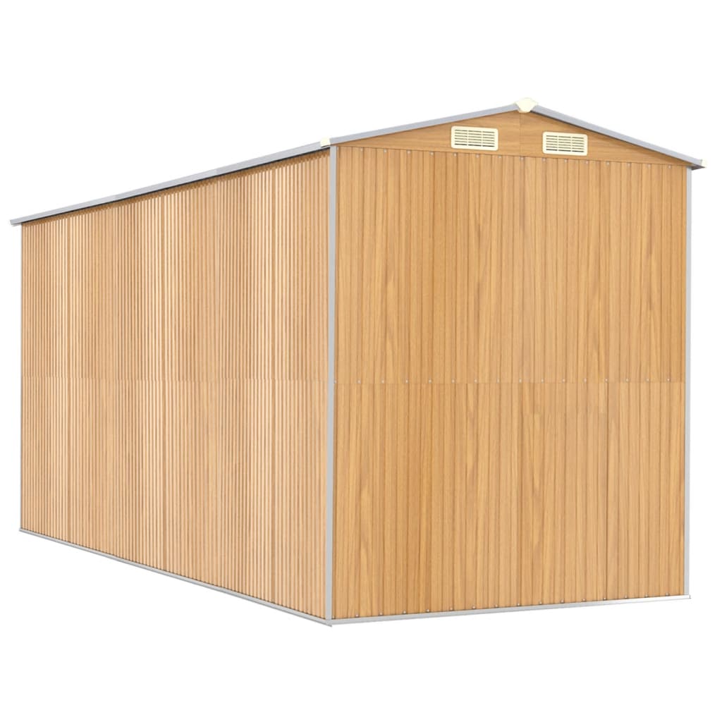 Puutarhavaja vaaleanruskea 192x440x223 cm galvanoitu teräs - Sisustajankoti.fi