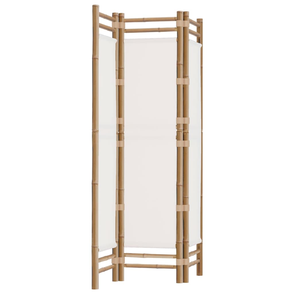 Kokoontaitettava tilanjakaja 3 paneelia 120 cm bambu ja kangas - Sisustajankoti.fi