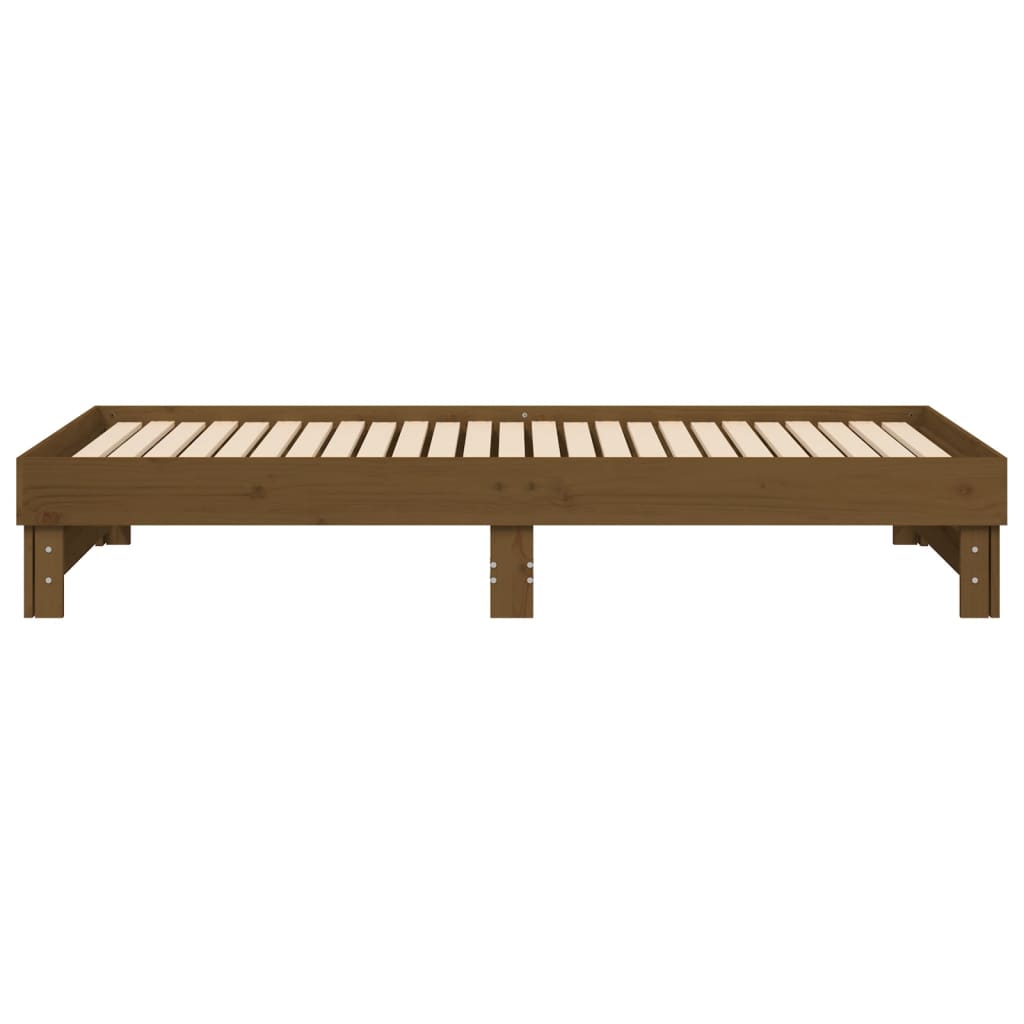 Sohvasänky ulosvedettävä hunajanruskea 2x(100x200) cm mänty - Sisustajankoti.fi