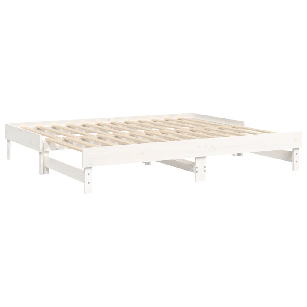 Sohvasänky ulosvedettävä valkoinen 2x (90x200) cm täysi mänty - Sisustajankoti.fi