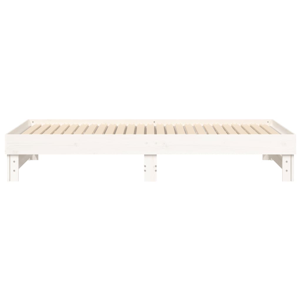 Sohvasänky ulosvedettävä valkoinen 2x (90x200) cm täysi mänty - Sisustajankoti.fi