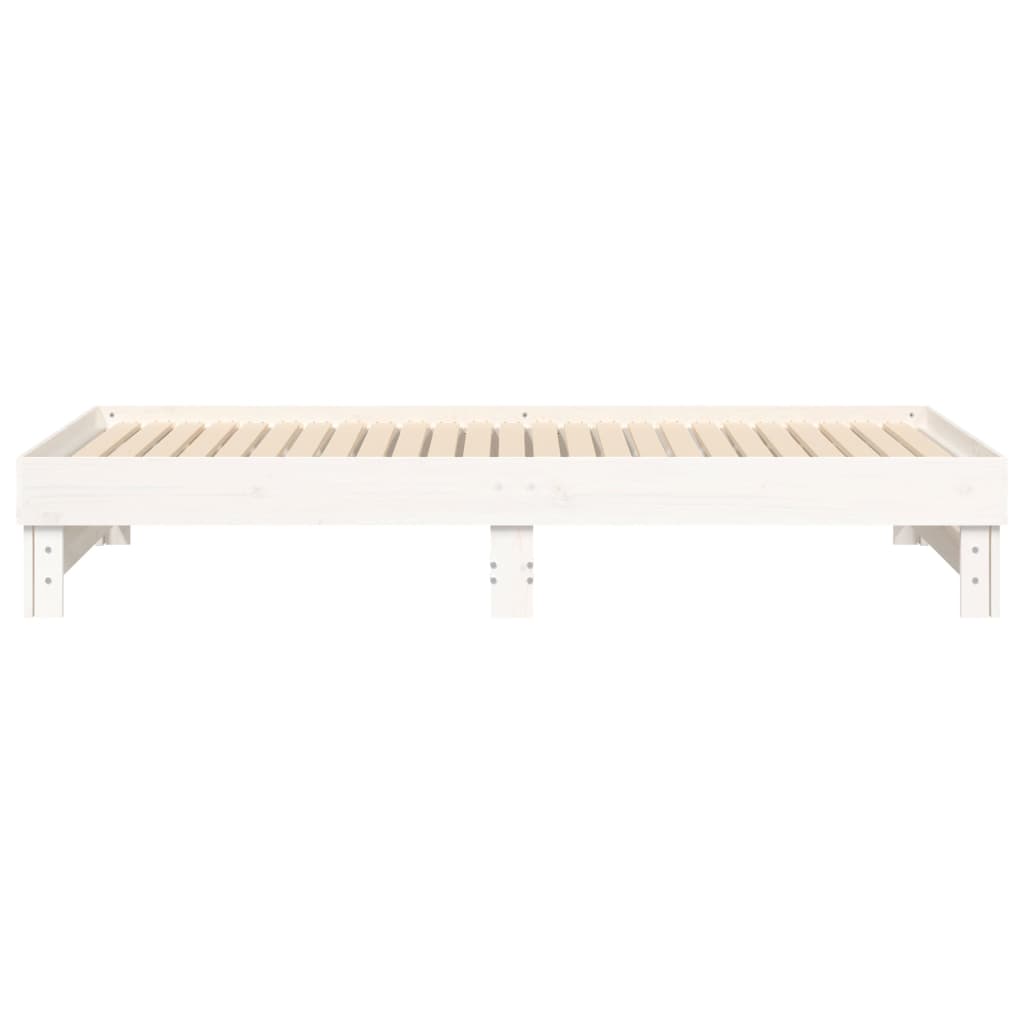 Sohvasänky ulosvedettävä valkoinen 2x (80x200) cm täysi mänty - Sisustajankoti.fi