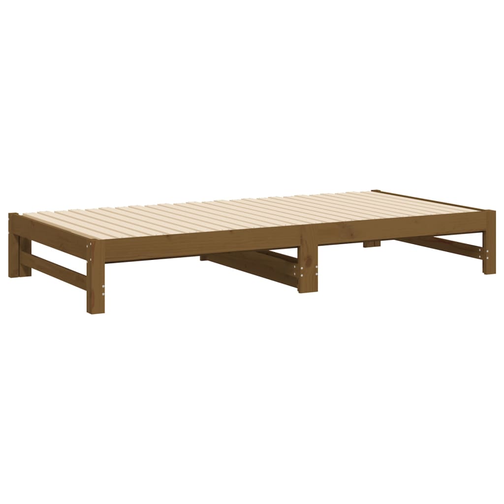 Sohvasänky ulosvedettävä hunajanrusk 2x (90x200) cm täysi mänty - Sisustajankoti.fi