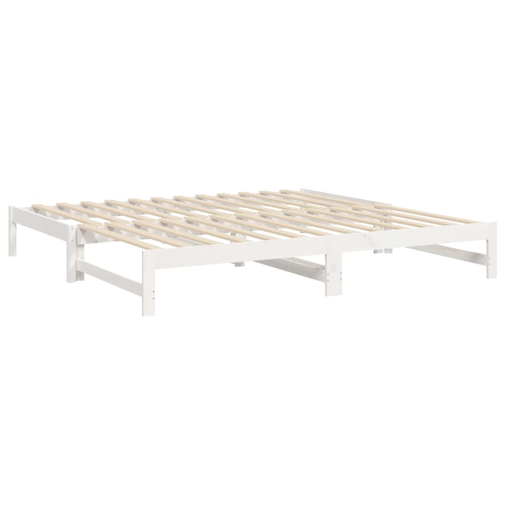 Sohvasänky ulosvedettävä valkoinen 2x (80x200) cm täysi mänty - Sisustajankoti.fi