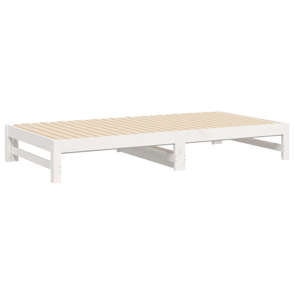 Sohvasänky ulosvedettävä valkoinen 2x (80x200) cm täysi mänty - Sisustajankoti.fi