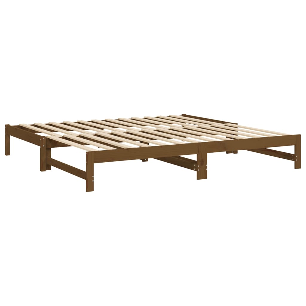 Sohvasänky ulosvedettävä hunajanrusk. 2x(80x200) cm täysi mänty - Sisustajankoti.fi