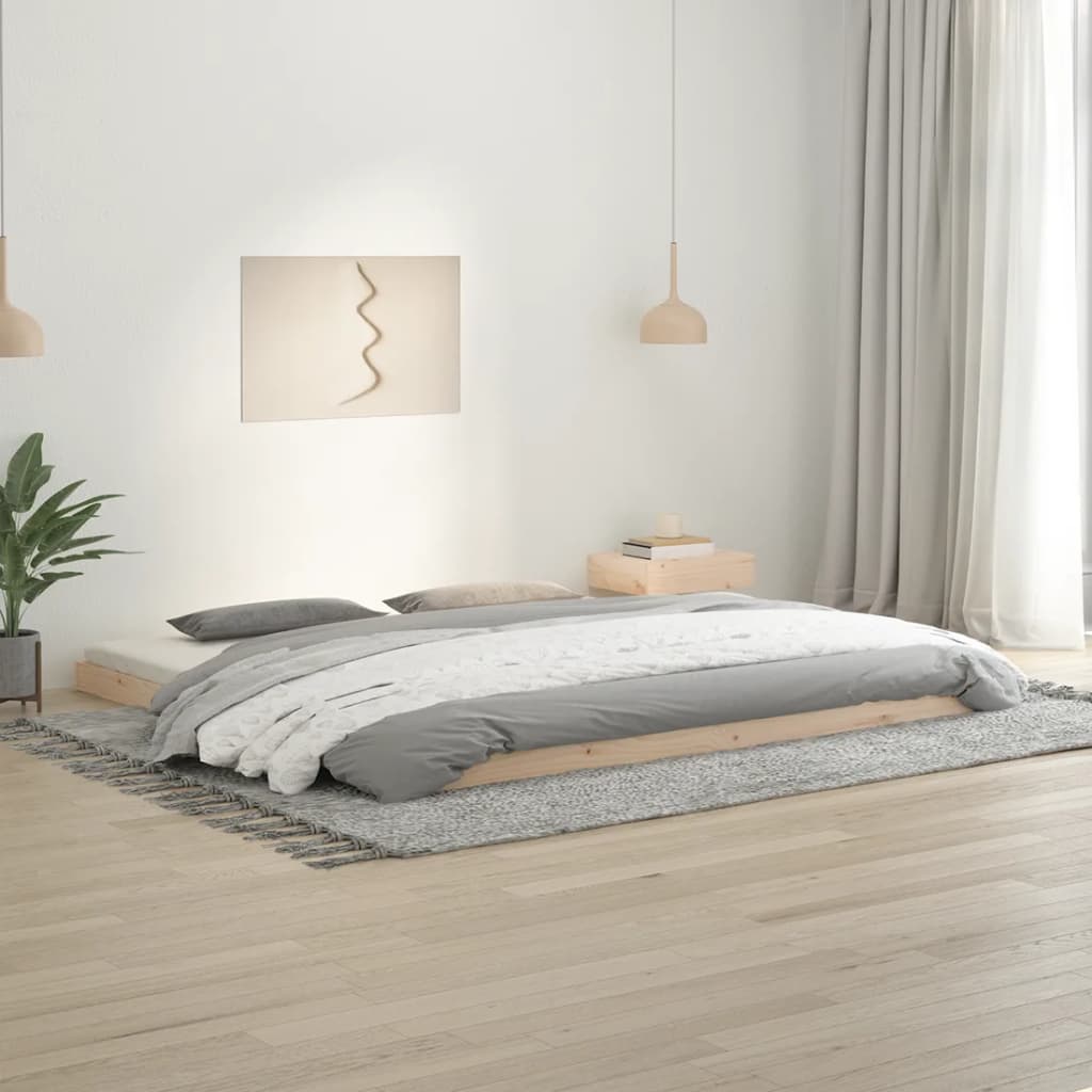 Sängynrunko 200x200 cm täysi mänty - Sisustajankoti.fi