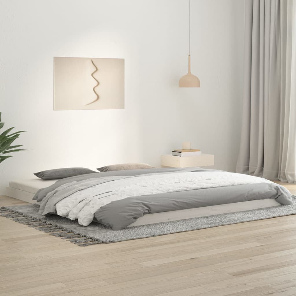 Sängynrunko valkoinen 180x200 cm täysi mänty 6FT Super King - Sisustajankoti.fi