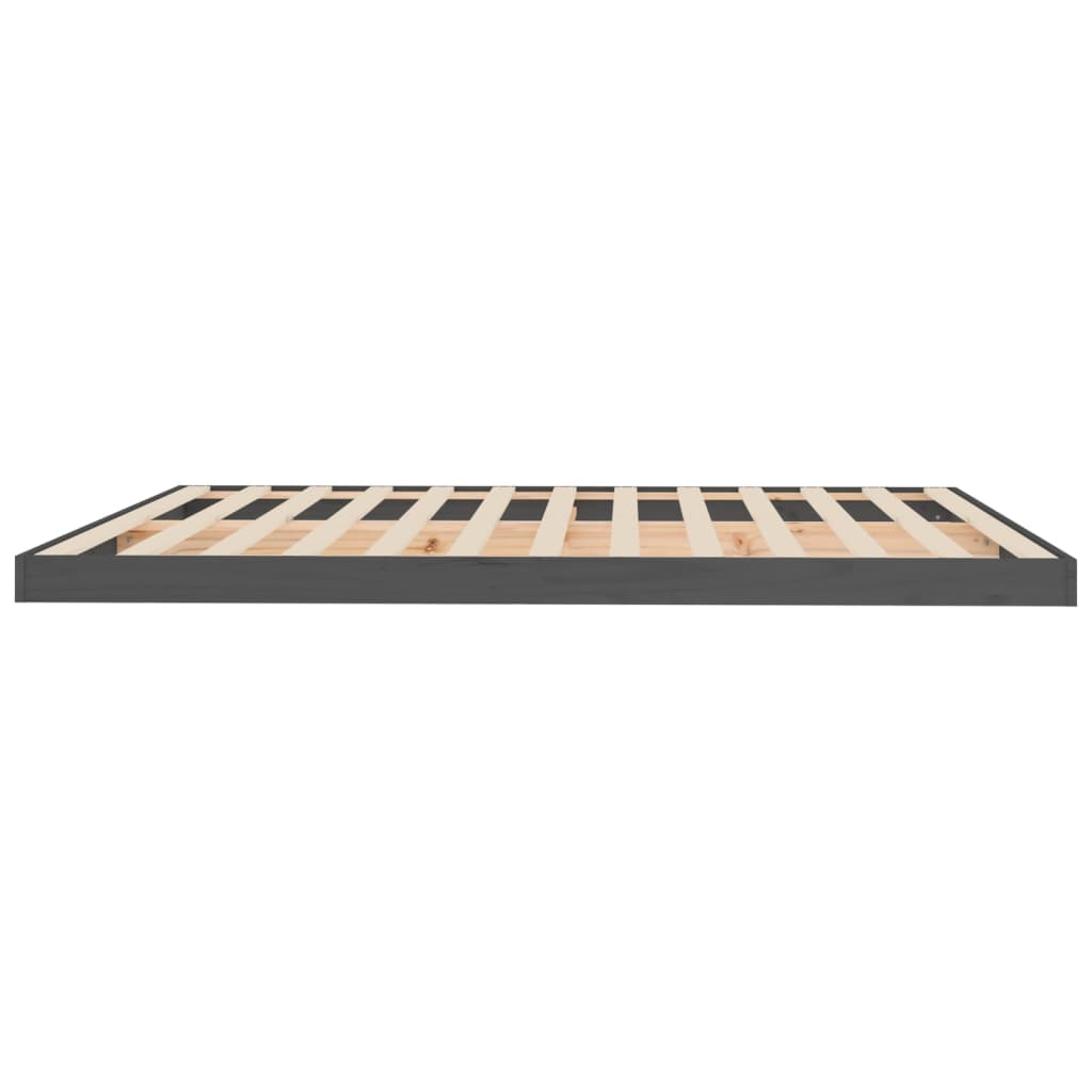 Sängynrunko harmaa 180x200 cm täysi mänty 6FT Super King - Sisustajankoti.fi