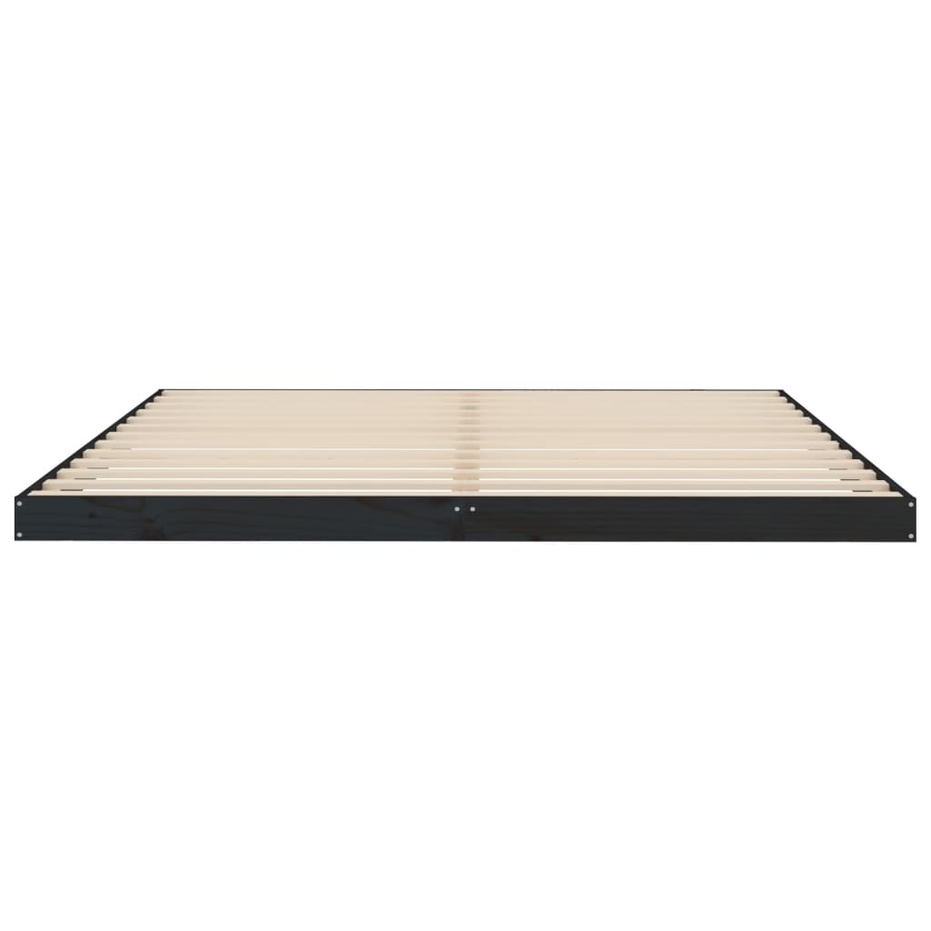 Sängynrunko musta 180x200 cm täysi mänty 6FT Super King - Sisustajankoti.fi