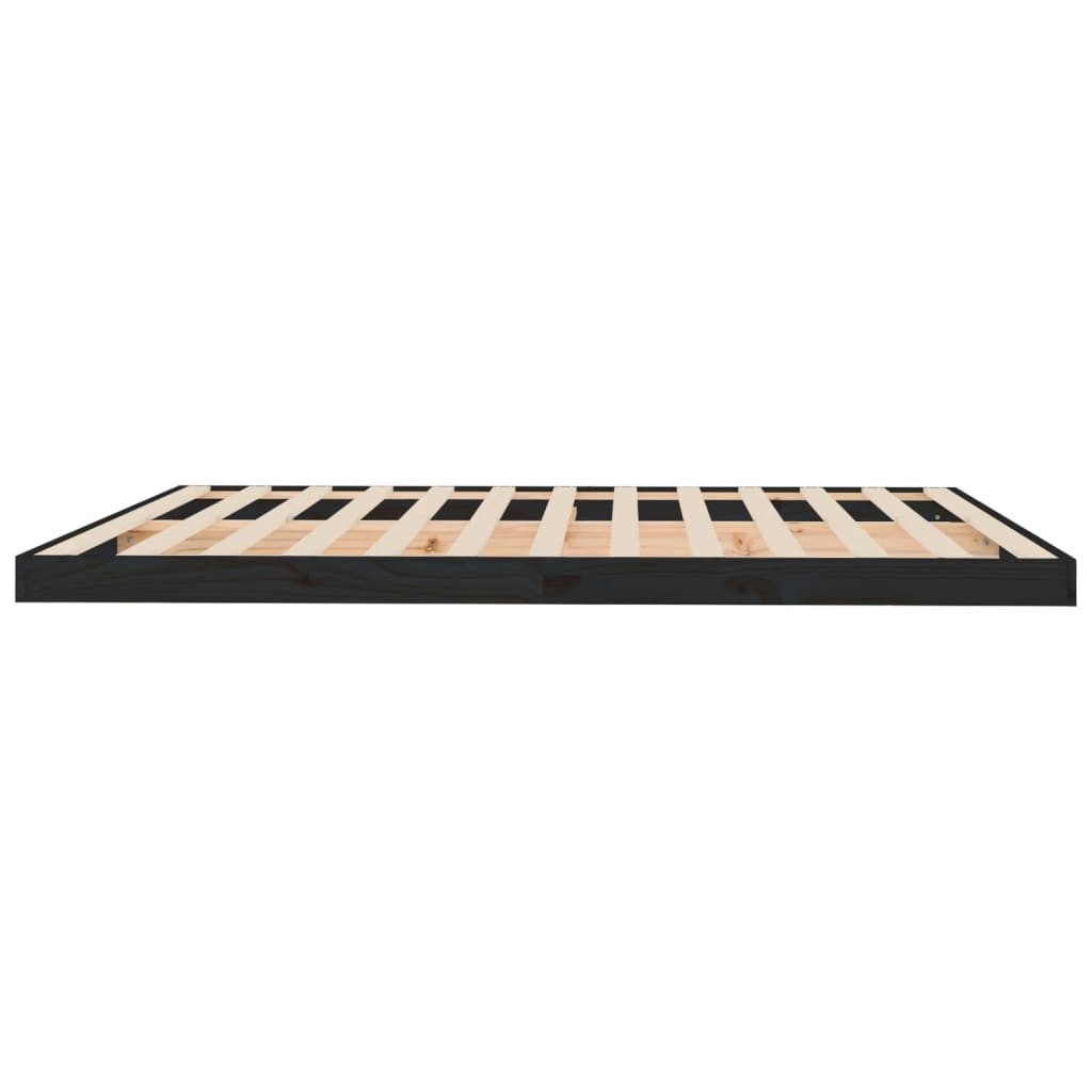 Sängynrunko musta 180x200 cm täysi mänty 6FT Super King - Sisustajankoti.fi