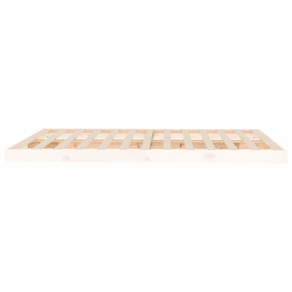 Sängynrunko valkoinen 150x200 cm täysi mänty 5FT King Size - Sisustajankoti.fi