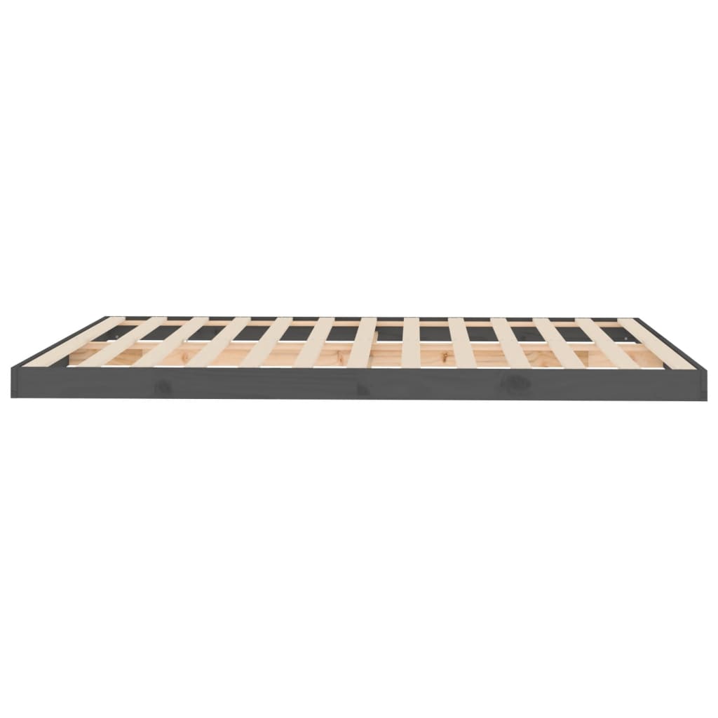 Sängynrunko harmaa 150x200 cm täysi mänty 5FT King Size - Sisustajankoti.fi