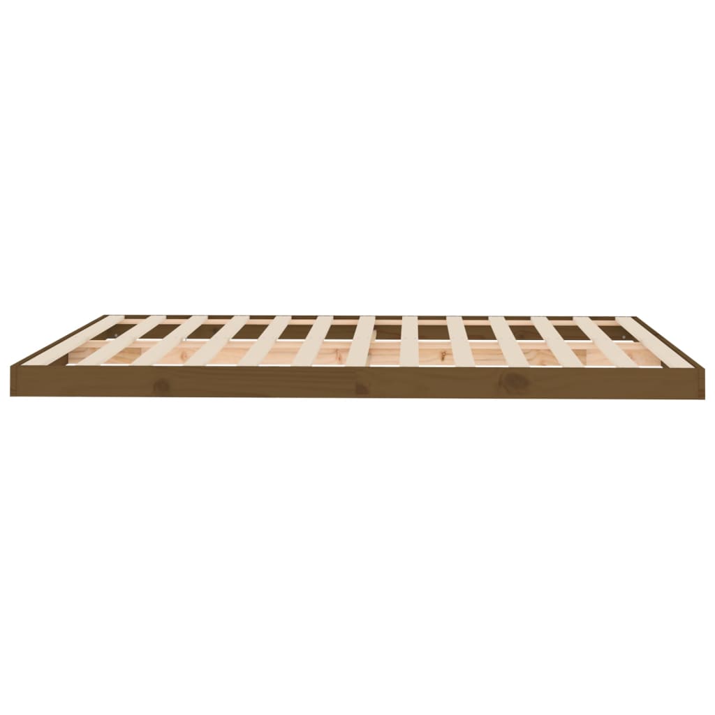 Sängynrunko hunajanruskea 150x200 cm täysi mänty 5FT King Size - Sisustajankoti.fi