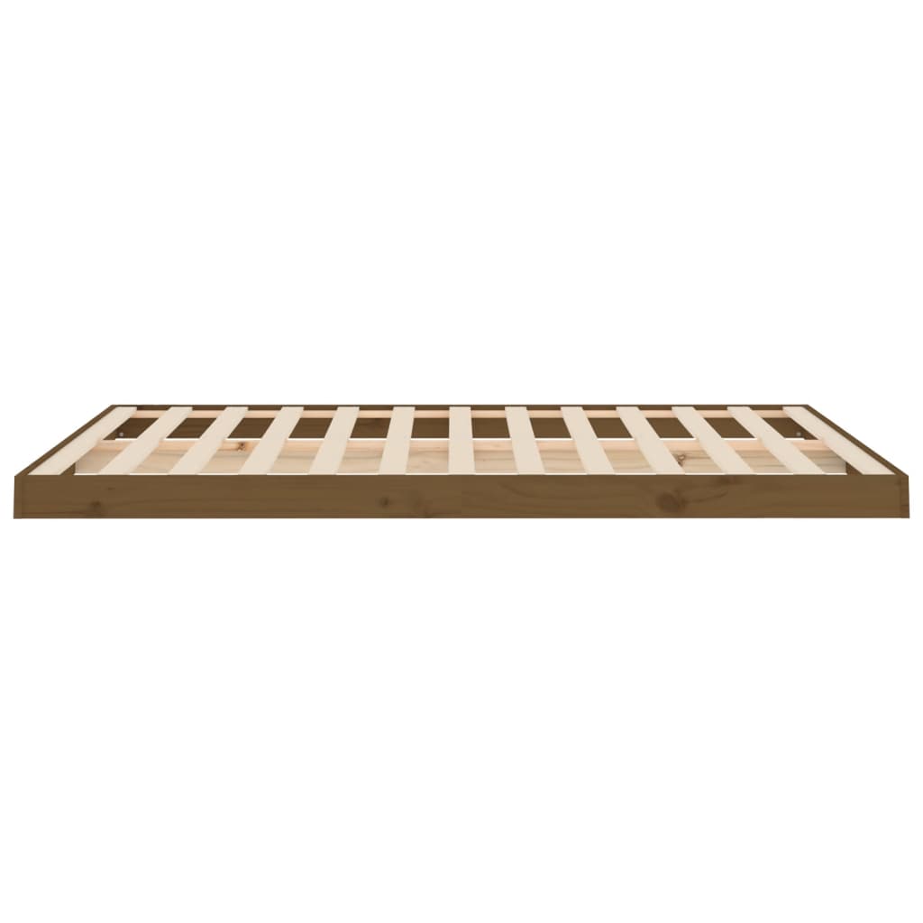 Sängynrunko hunajanruskea 135x190 cm täysi mänty 4FT6 Double - Sisustajankoti.fi