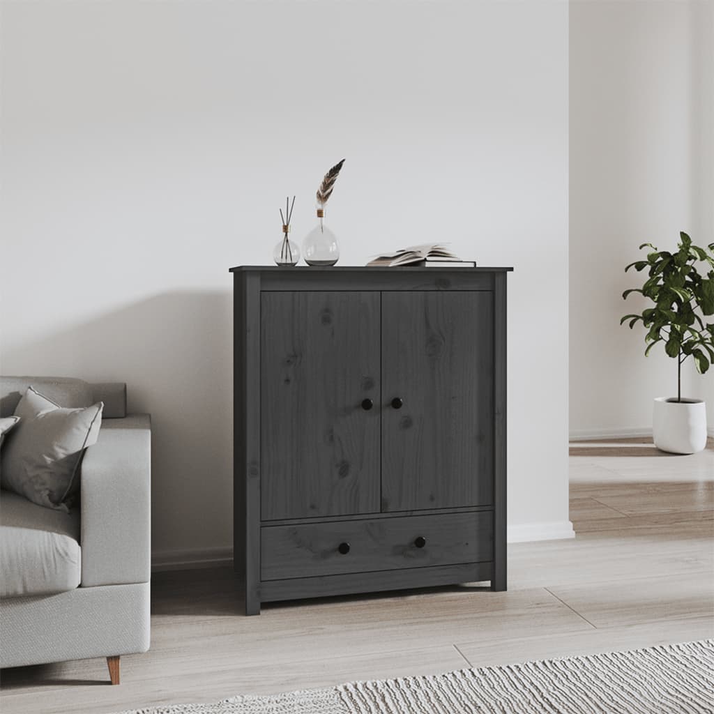 Kaappi harmaa 83x41,5x100 cm täysi mänty - Sisustajankoti.fi