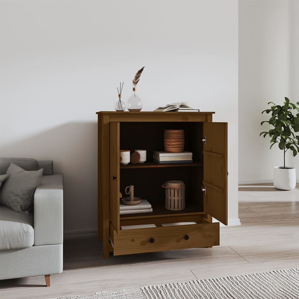 Kaappi hunajanruskea 83x41,5x100 cm täysi mänty - Sisustajankoti.fi