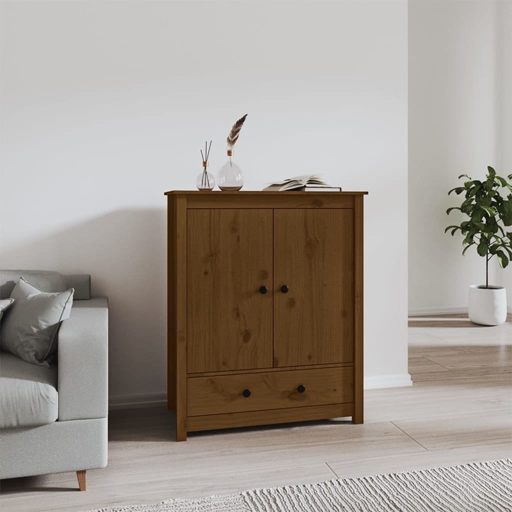 Kaappi hunajanruskea 83x41,5x100 cm täysi mänty - Sisustajankoti.fi
