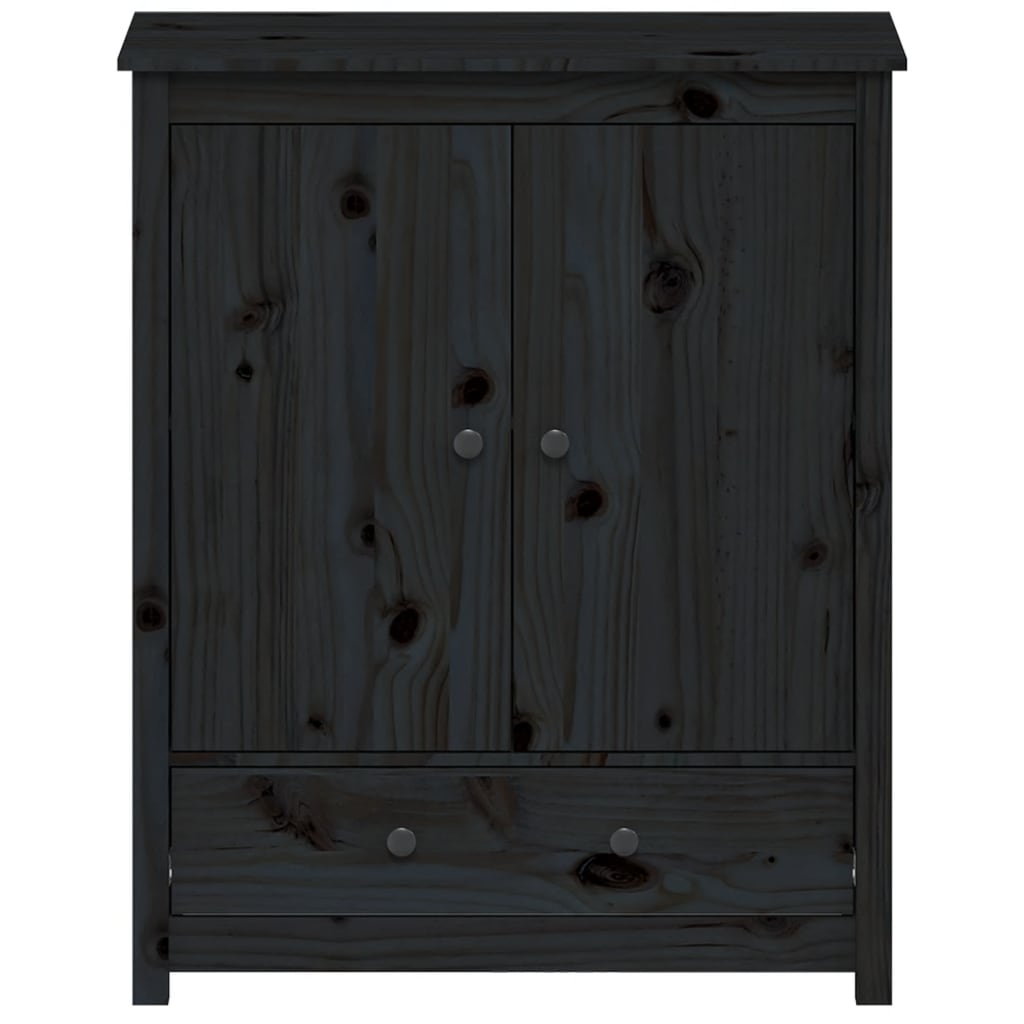 Kaappi musta 83x41,5x100 cm täysi mänty - Sisustajankoti.fi