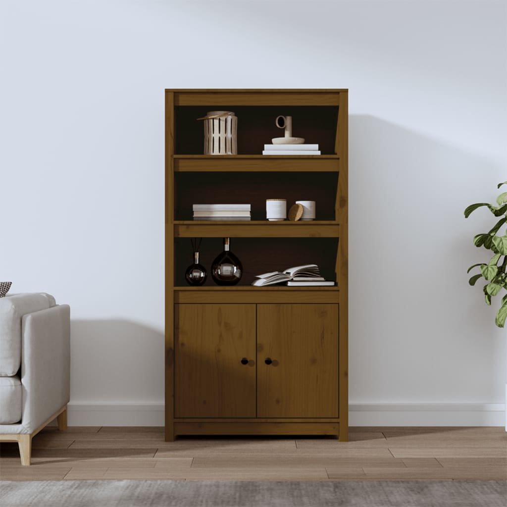 Kaappi hunajanruskea 80x35x154 cm täysi mänty - Sisustajankoti.fi