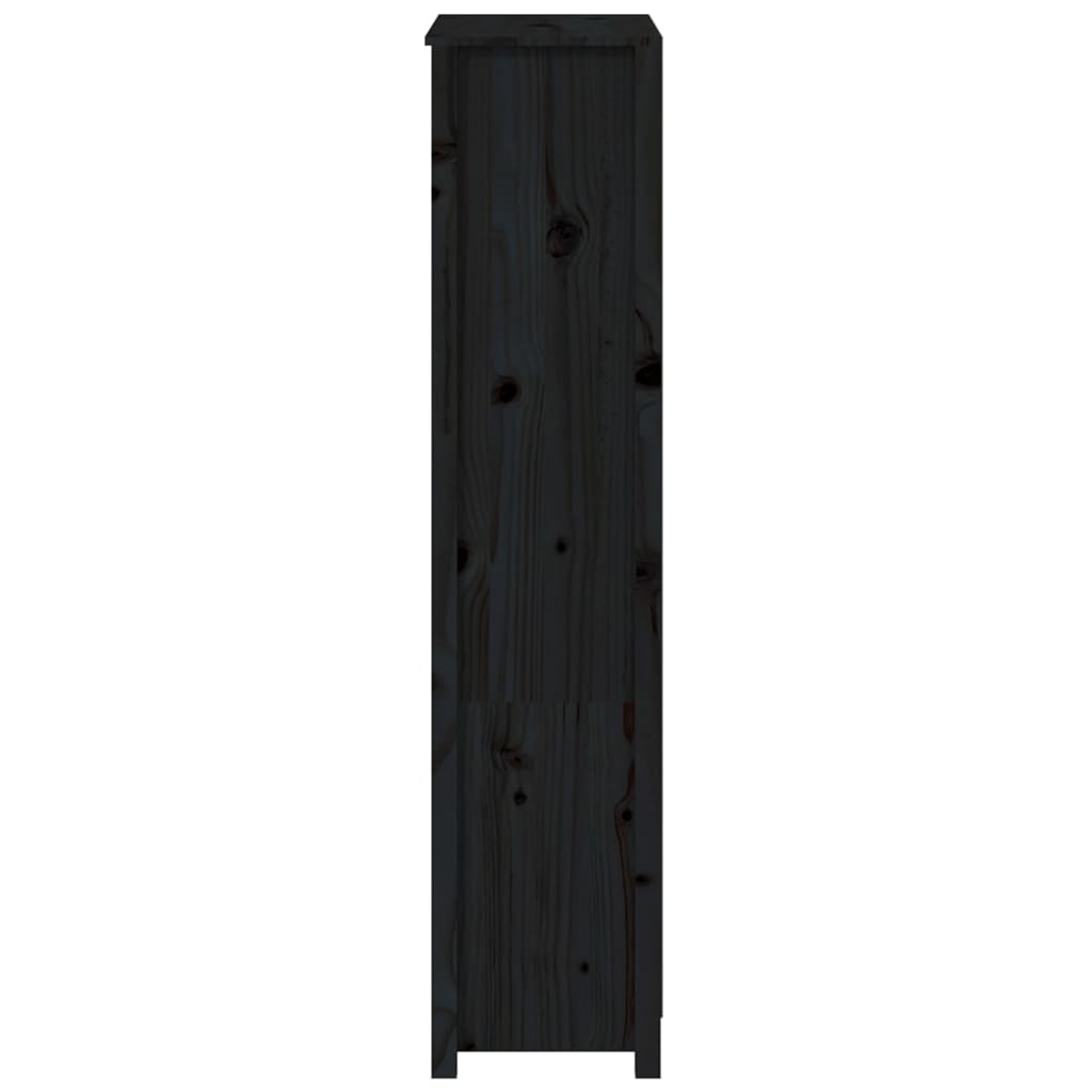 Kaappi musta 80x35x154 cm täysi mänty - Sisustajankoti.fi