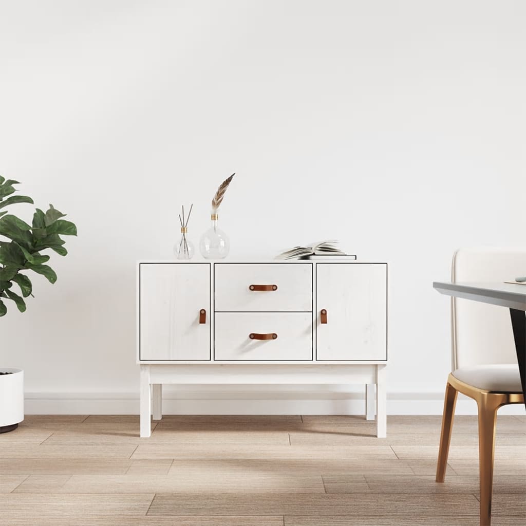 Senkki valkoinen 110x40x78 cm täysi mänty - Sisustajankoti.fi
