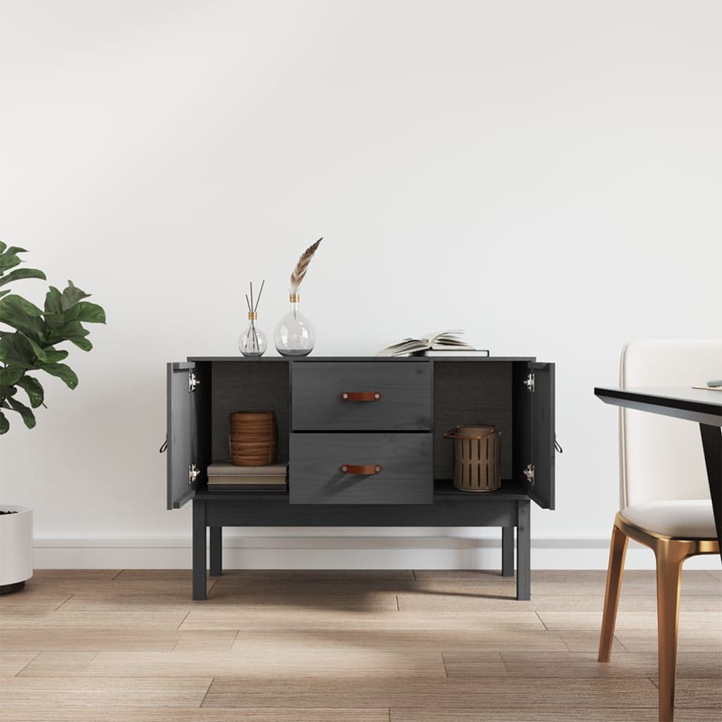 Senkki harmaa 110x40x78 cm täysi mänty - Sisustajankoti.fi