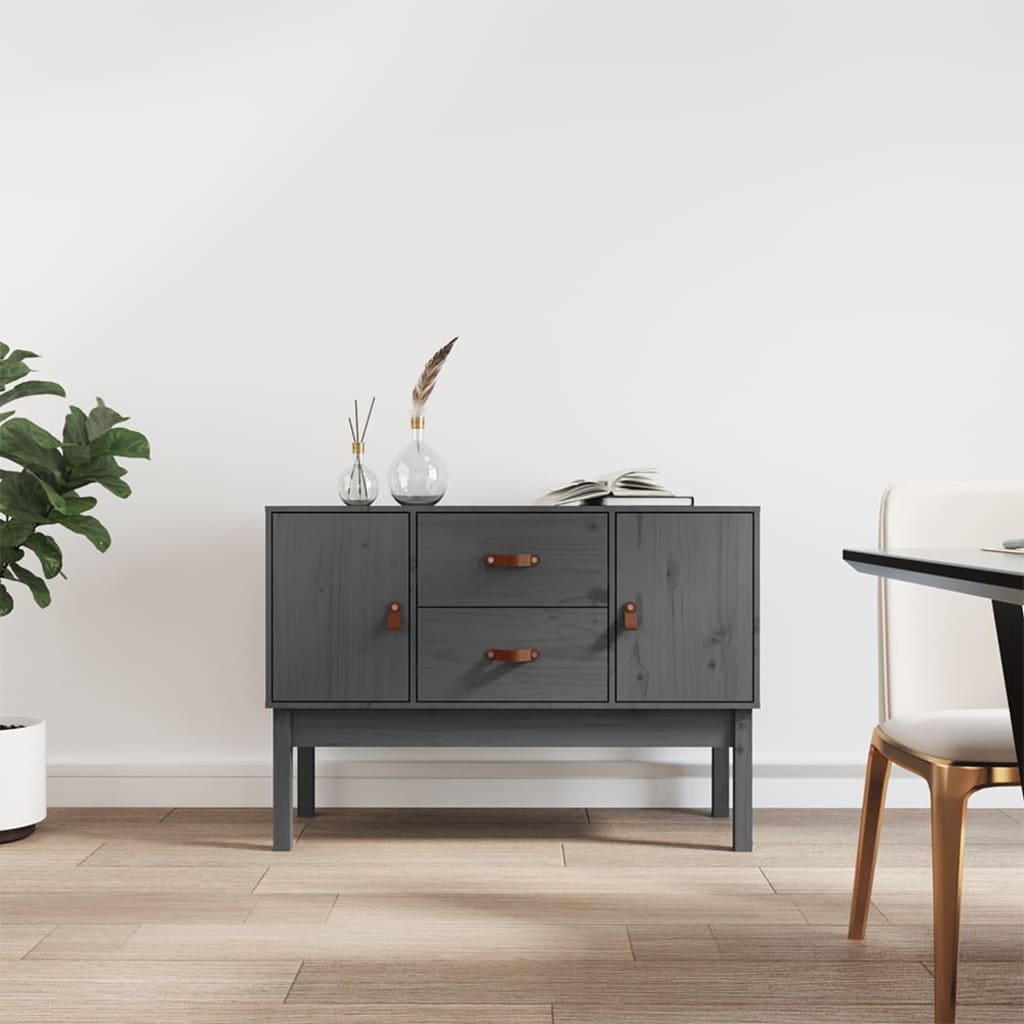 Senkki harmaa 110x40x78 cm täysi mänty - Sisustajankoti.fi