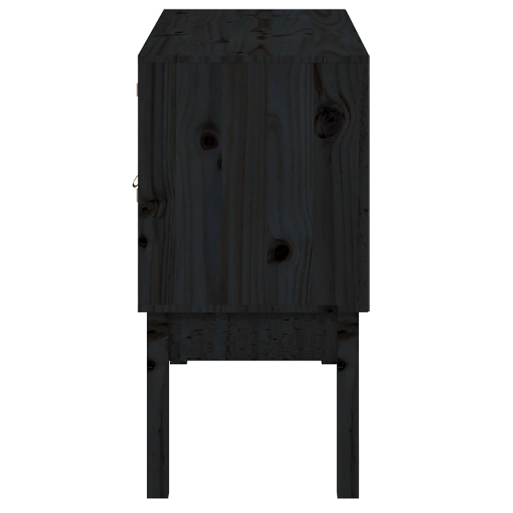 Senkki musta 110x40x78 cm täysi mänty - Sisustajankoti.fi