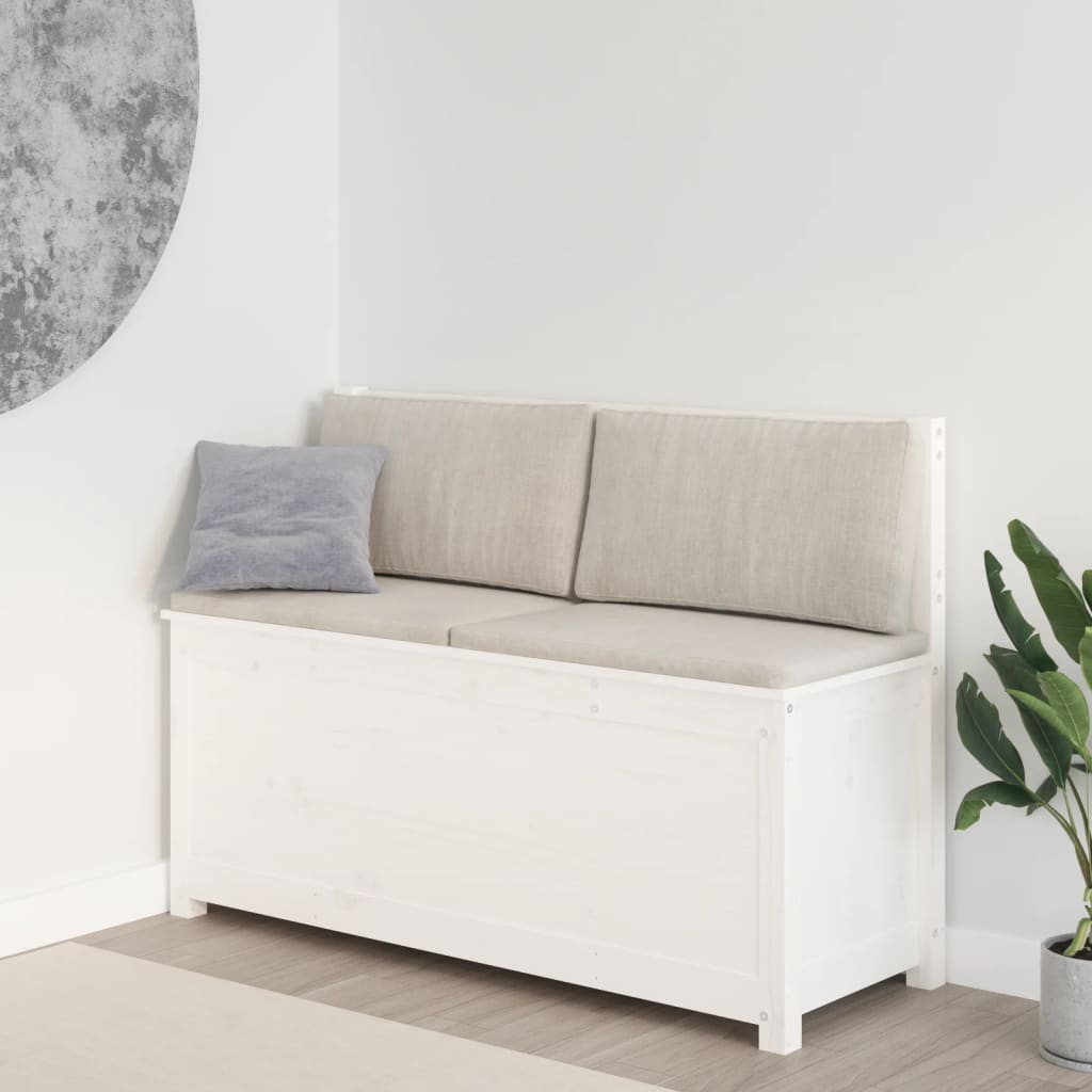 Penkki valkoinen 110x41x76,5 cm täysi mänty - Sisustajankoti.fi