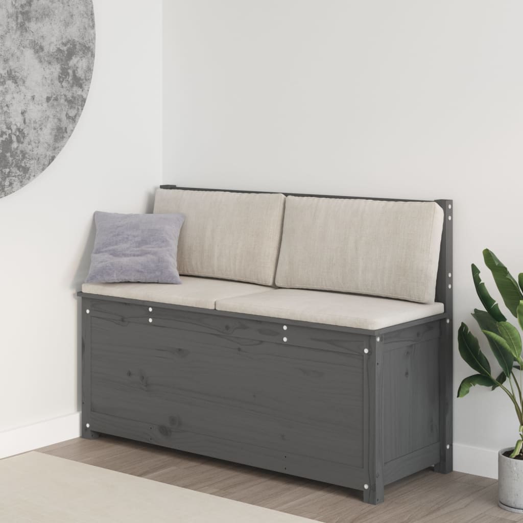 Penkki harmaa 110x41x76,5 cm täysi mänty - Sisustajankoti.fi