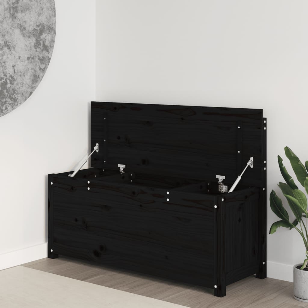 Penkki musta 110x41x76,5 cm täysi mänty - Sisustajankoti.fi
