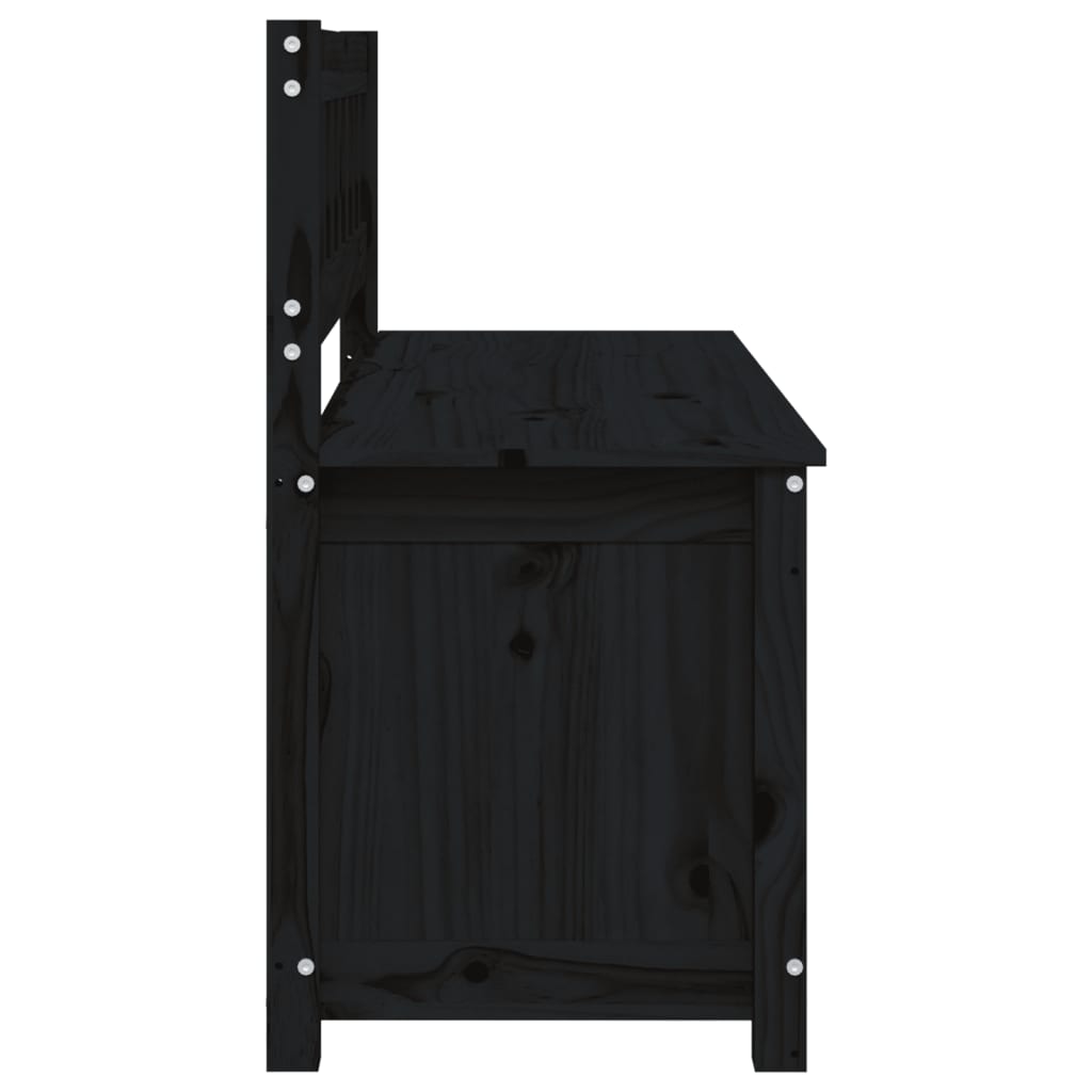 Penkki musta 110x41x76,5 cm täysi mänty - Sisustajankoti.fi