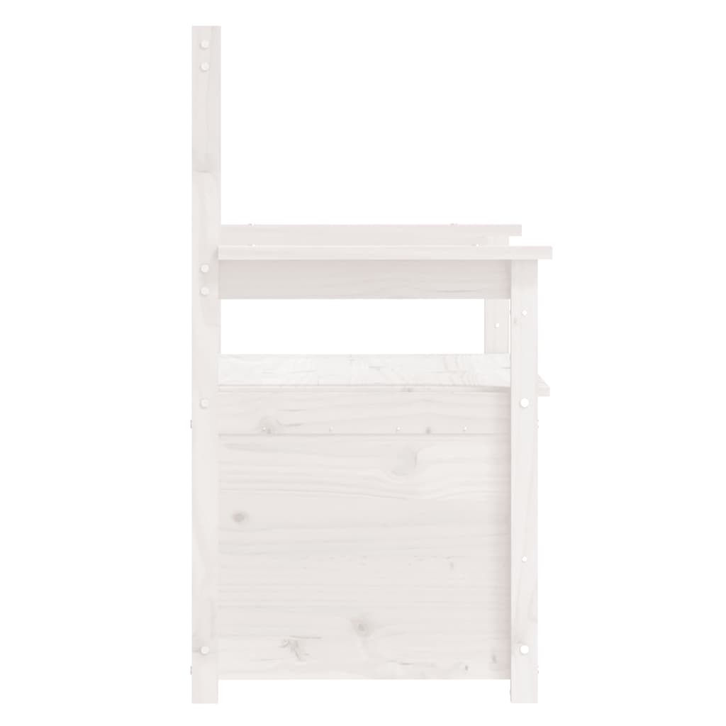 Penkki valkoinen 112,5x51,5x96,5 cm täysi mänty - Sisustajankoti.fi
