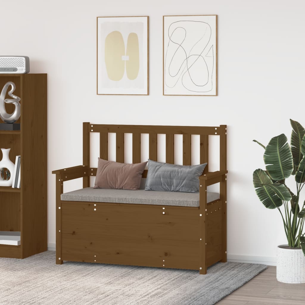 Penkki hunajanruskea 112,5x51,5x96,5 cm täysi mänty - Sisustajankoti.fi