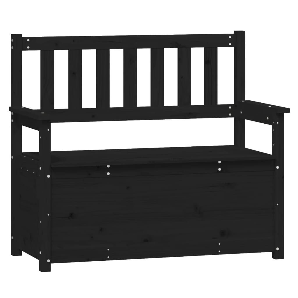 Penkki musta 112,5x51,5x96,5 cm täysi mänty - Sisustajankoti.fi