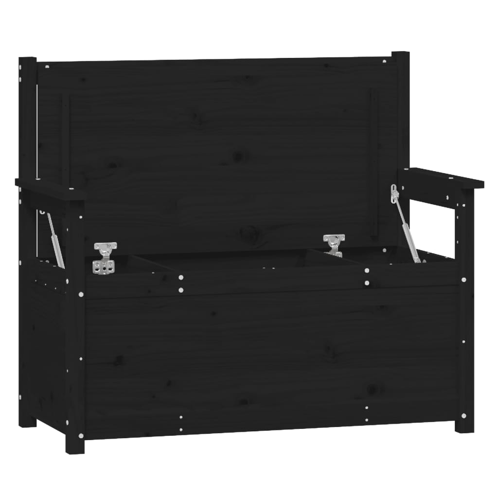 Penkki musta 112,5x51,5x96,5 cm täysi mänty - Sisustajankoti.fi