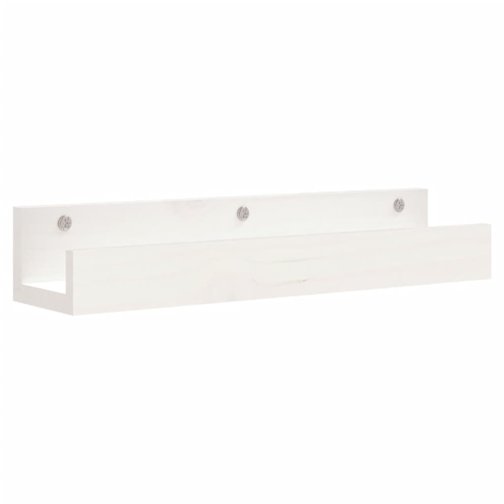 Seinähyllyt 2 kpl valkoinen 50x12x9 cm täysi mänty - Sisustajankoti.fi