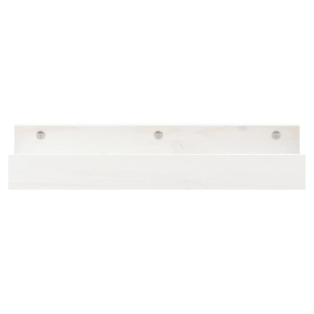 Seinähyllyt 2 kpl valkoinen 50x12x9 cm täysi mänty - Sisustajankoti.fi