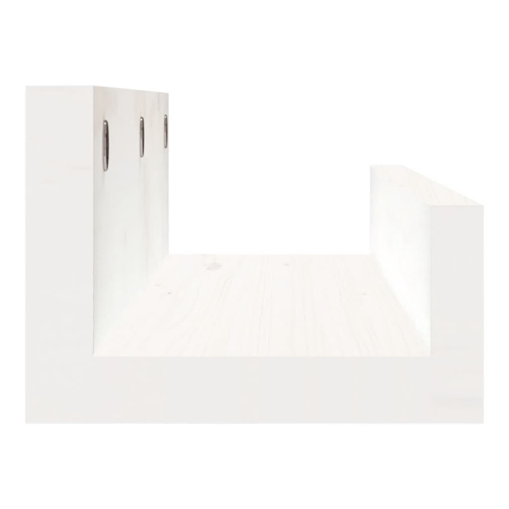 Seinähyllyt 2 kpl valkoinen 50x12x9 cm täysi mänty - Sisustajankoti.fi