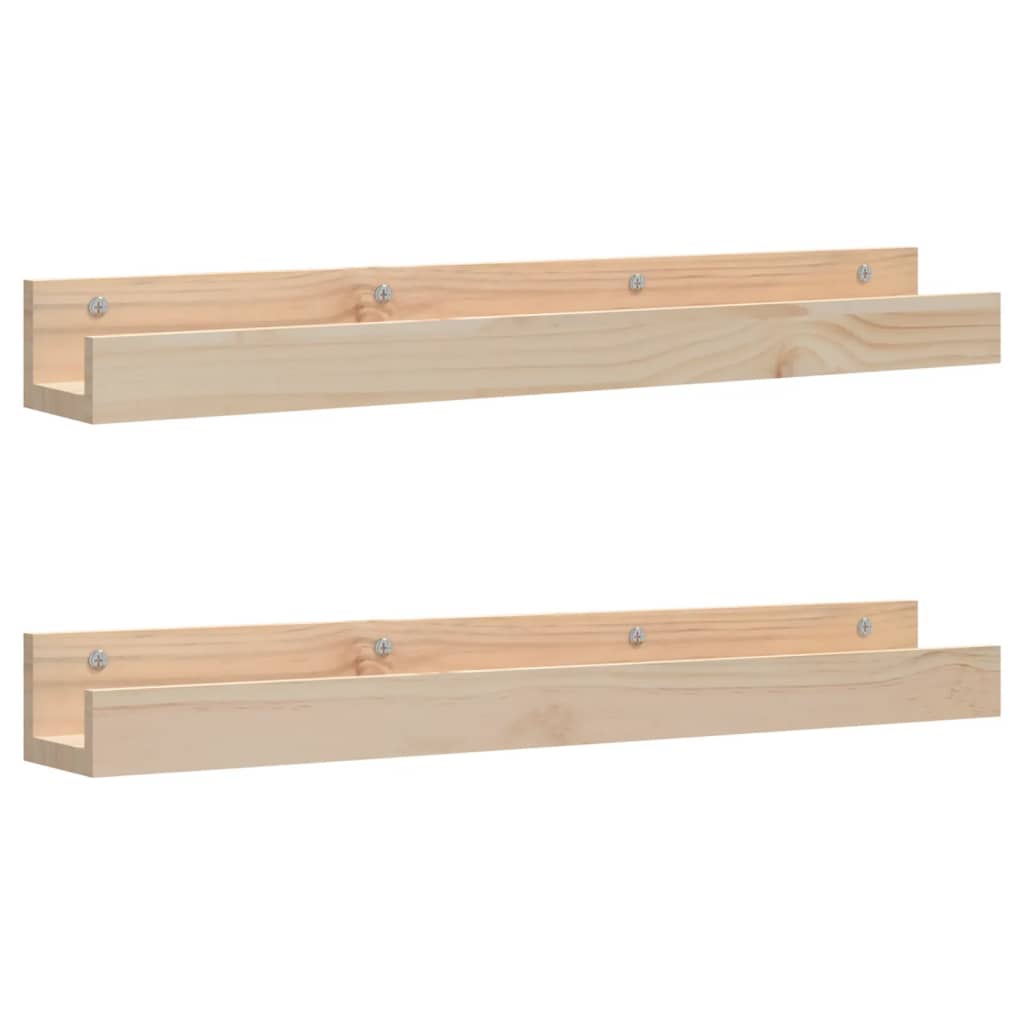 Seinähyllyt 2 kpl 80x12x9 cm täysi mänty - Sisustajankoti.fi