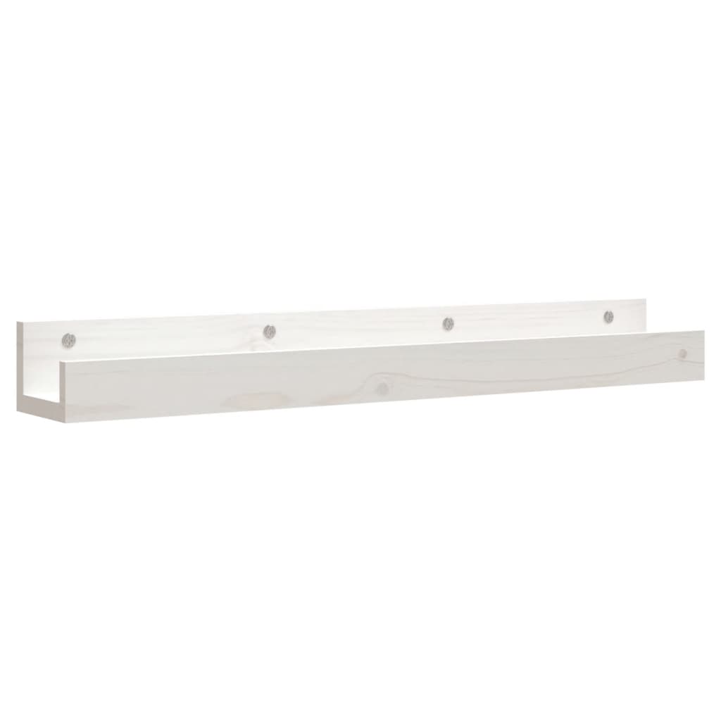 Seinähyllyt 2 kpl valkoinen 80x12x9 cm täysi mänty - Sisustajankoti.fi