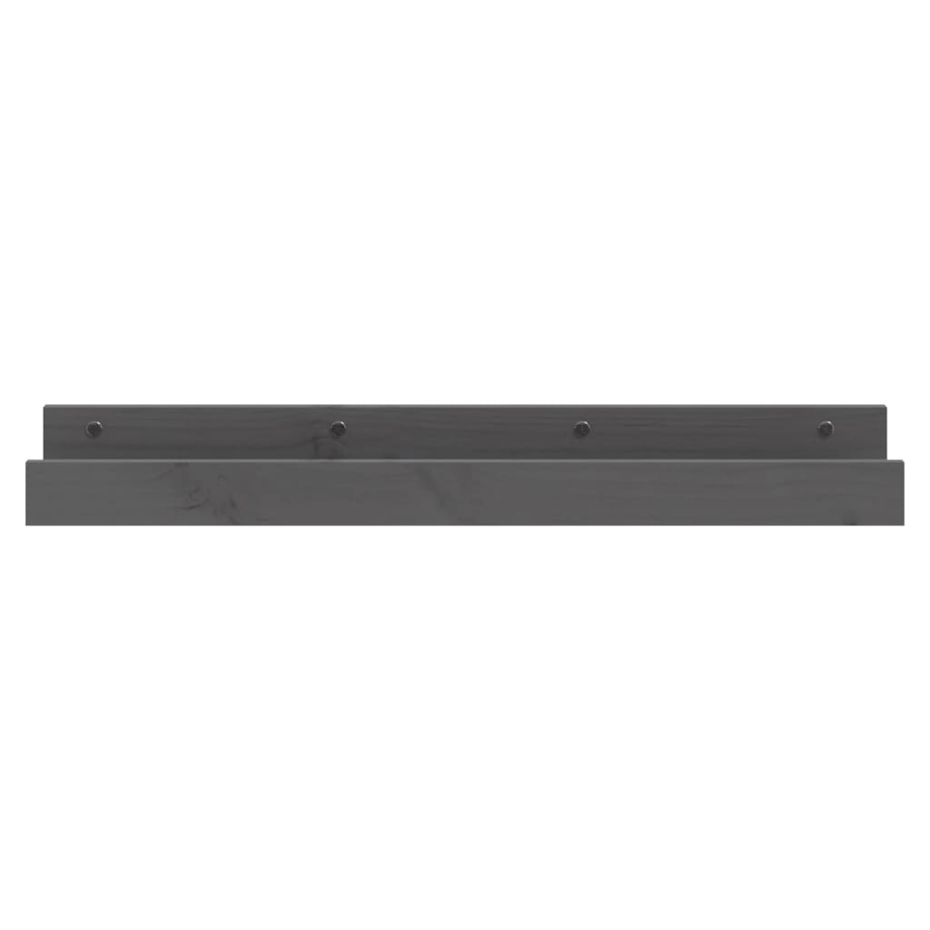 Seinähyllyt 2 kpl harmaa 80x12x9 cm täysi mänty - Sisustajankoti.fi