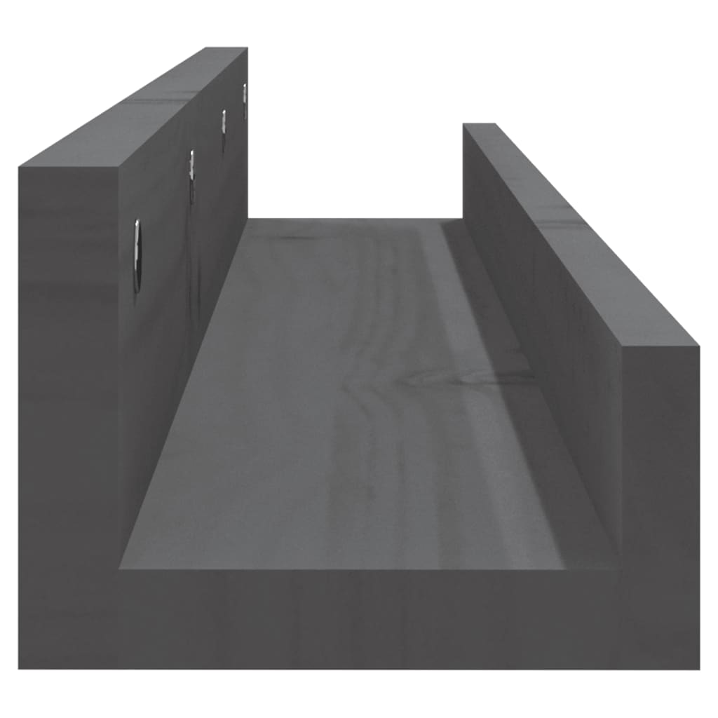 Seinähyllyt 2 kpl harmaa 80x12x9 cm täysi mänty - Sisustajankoti.fi