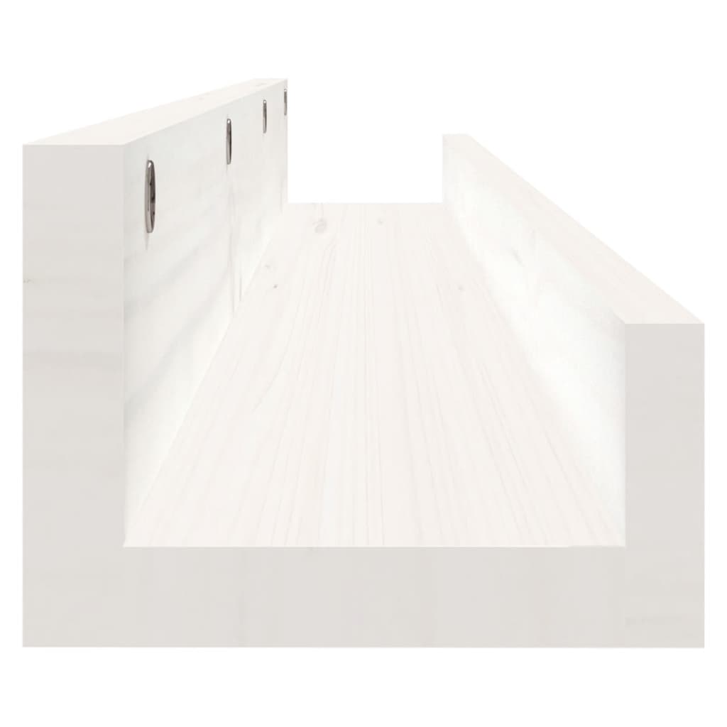 Seinähyllyt 2 kpl valkoinen 110x12x9 cm täysi mänty - Sisustajankoti.fi