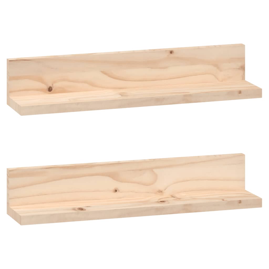 Seinähyllyt 2 kpl 50x11x9 cm täysi mänty - Sisustajankoti.fi
