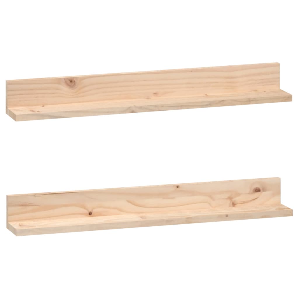 Seinähyllyt 2 kpl 80x11x9 cm täysi mänty - Sisustajankoti.fi