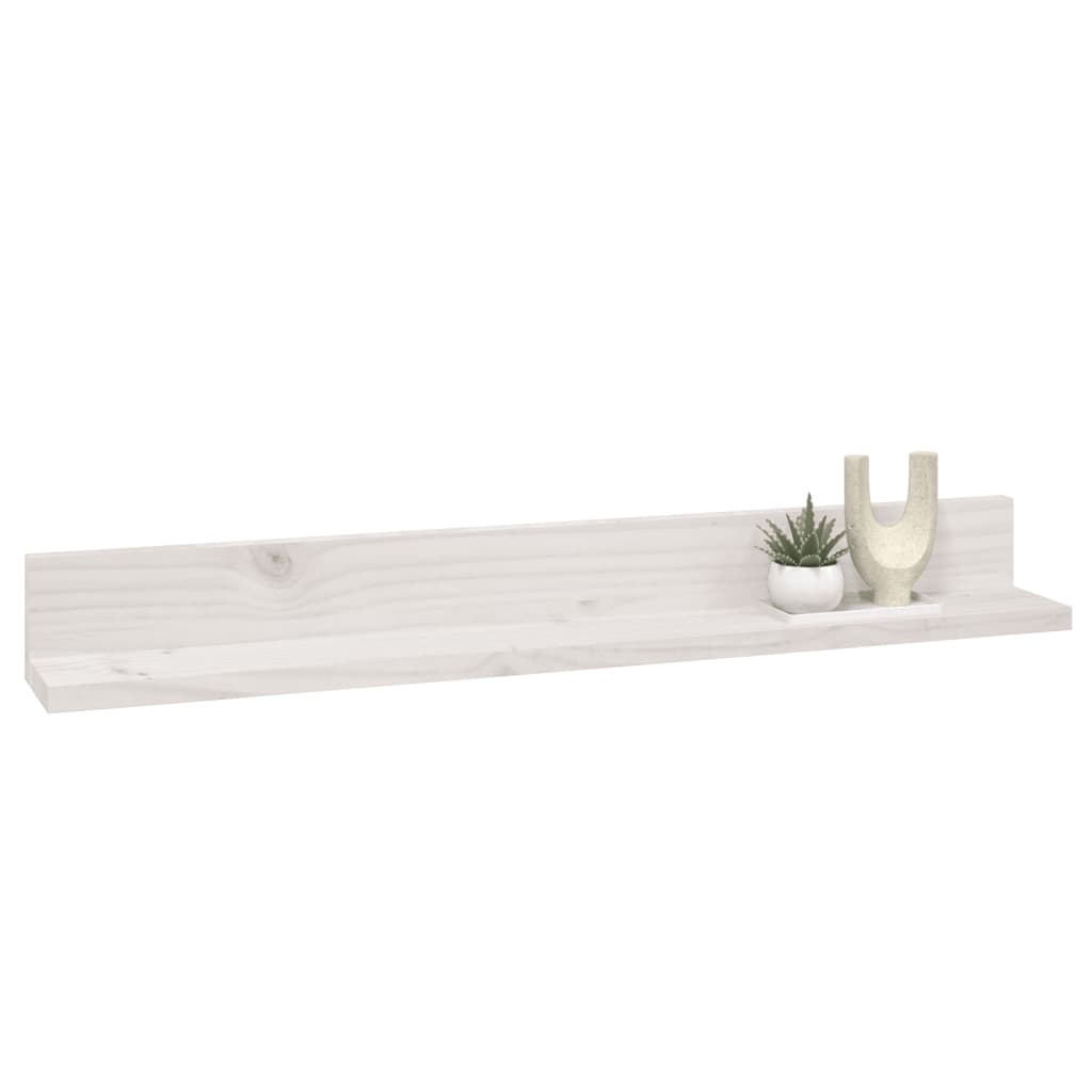 Seinähyllyt 2 kpl valkoinen 80x11x9 cm täysi mänty - Sisustajankoti.fi