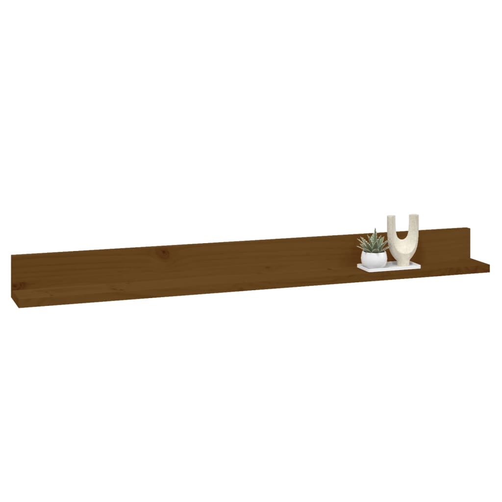 Seinähyllyt 2 kpl hunajanruskea 110x11x9 cm täysi mänty - Sisustajankoti.fi